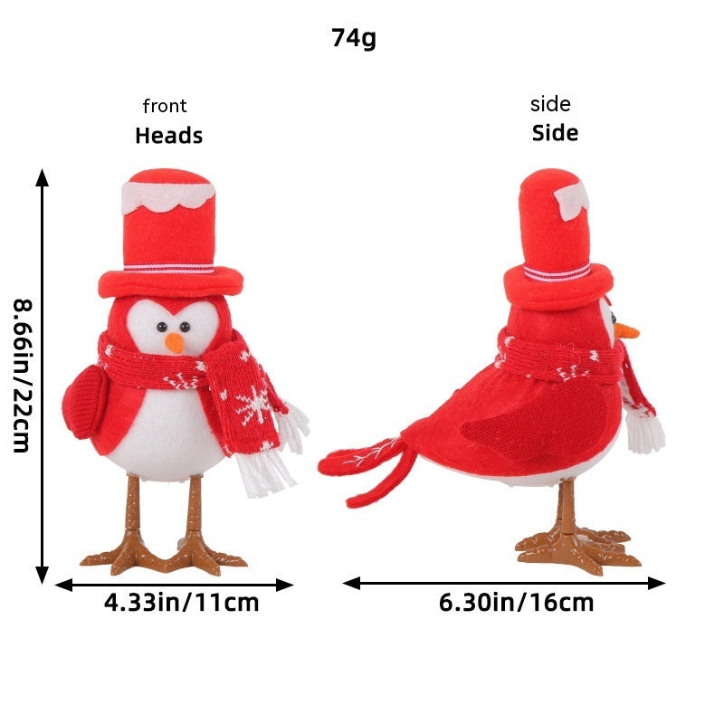 Jingchen Christmas Luminous Bird Christmas Gift Table Decorative Ornaments