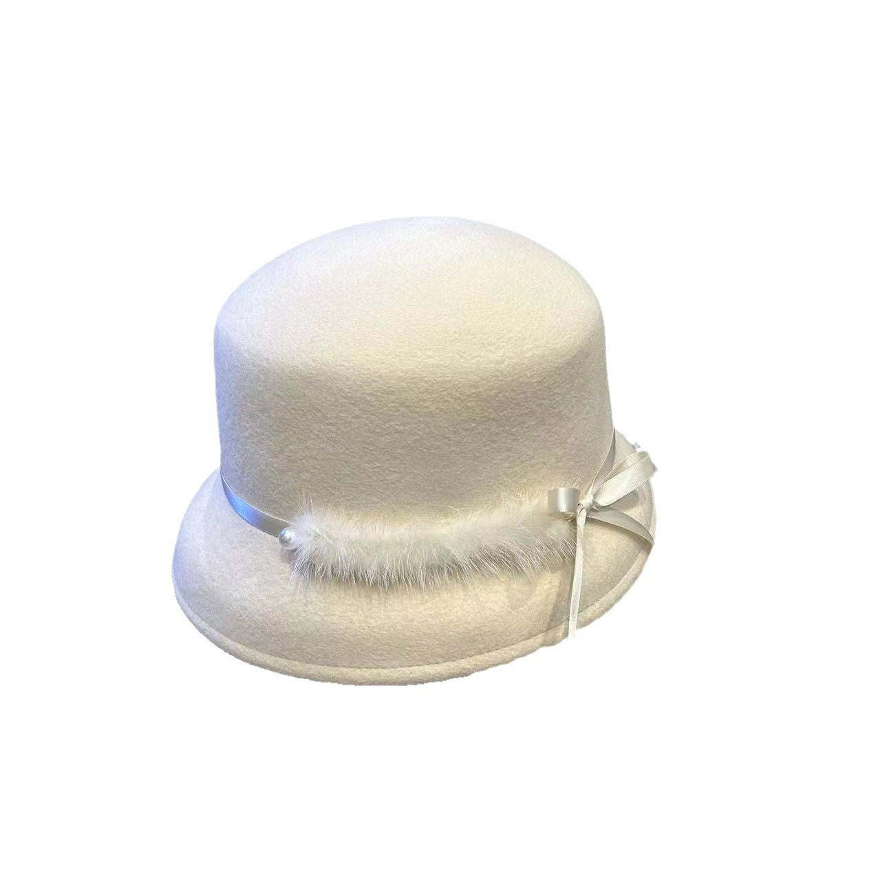 Wool Basin Hat Women's Woolen Hat Fashion Fisherman Hat