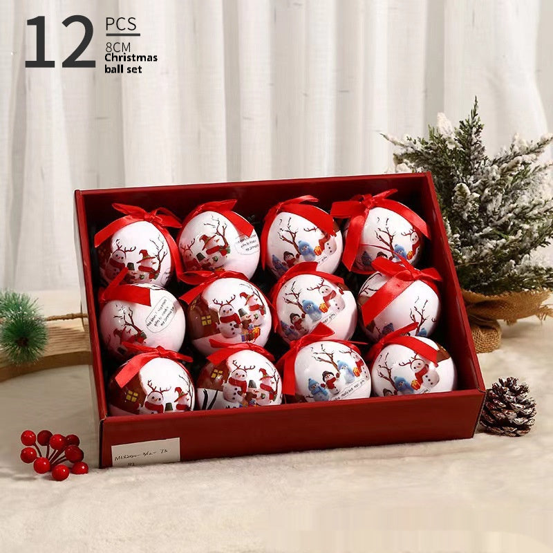 Exquisite Printing Christmas Christmas Tree Ornament Ball